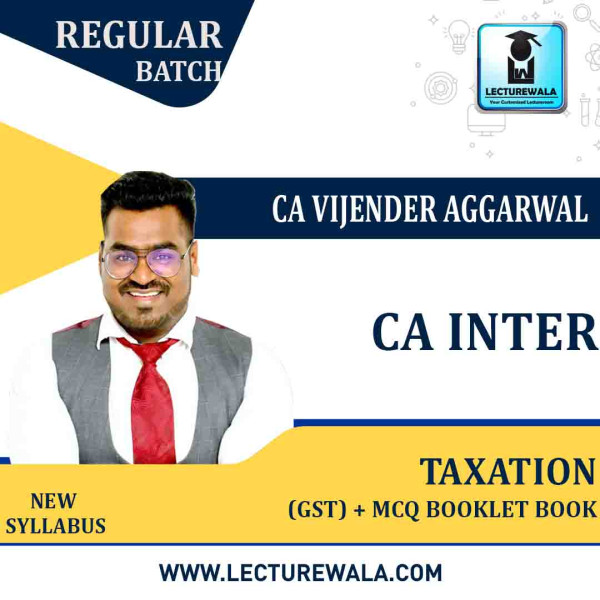 CA Inter Taxation (GST) + MCQ Booklet Book (HARD BOOK) By CA Vijender